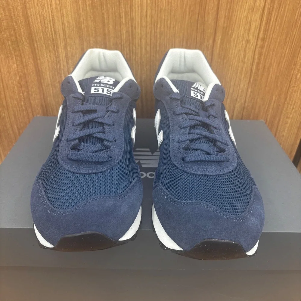 New Balance 515 Sneaker Mens 11.5 Navy Blue ML515NVY Suede Mesh Low Top New